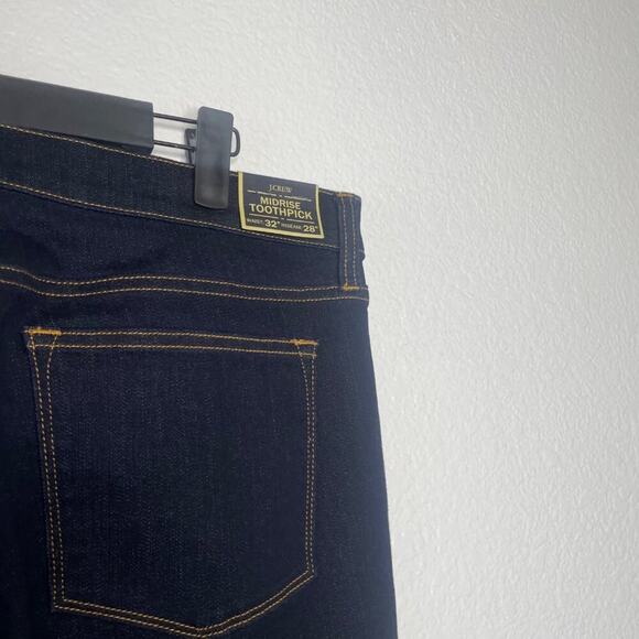 J.Crew Factory Womens Jeans Size 32 Midrise Toothpick Dark Wash Skinny Leg - Picture 12 of 12